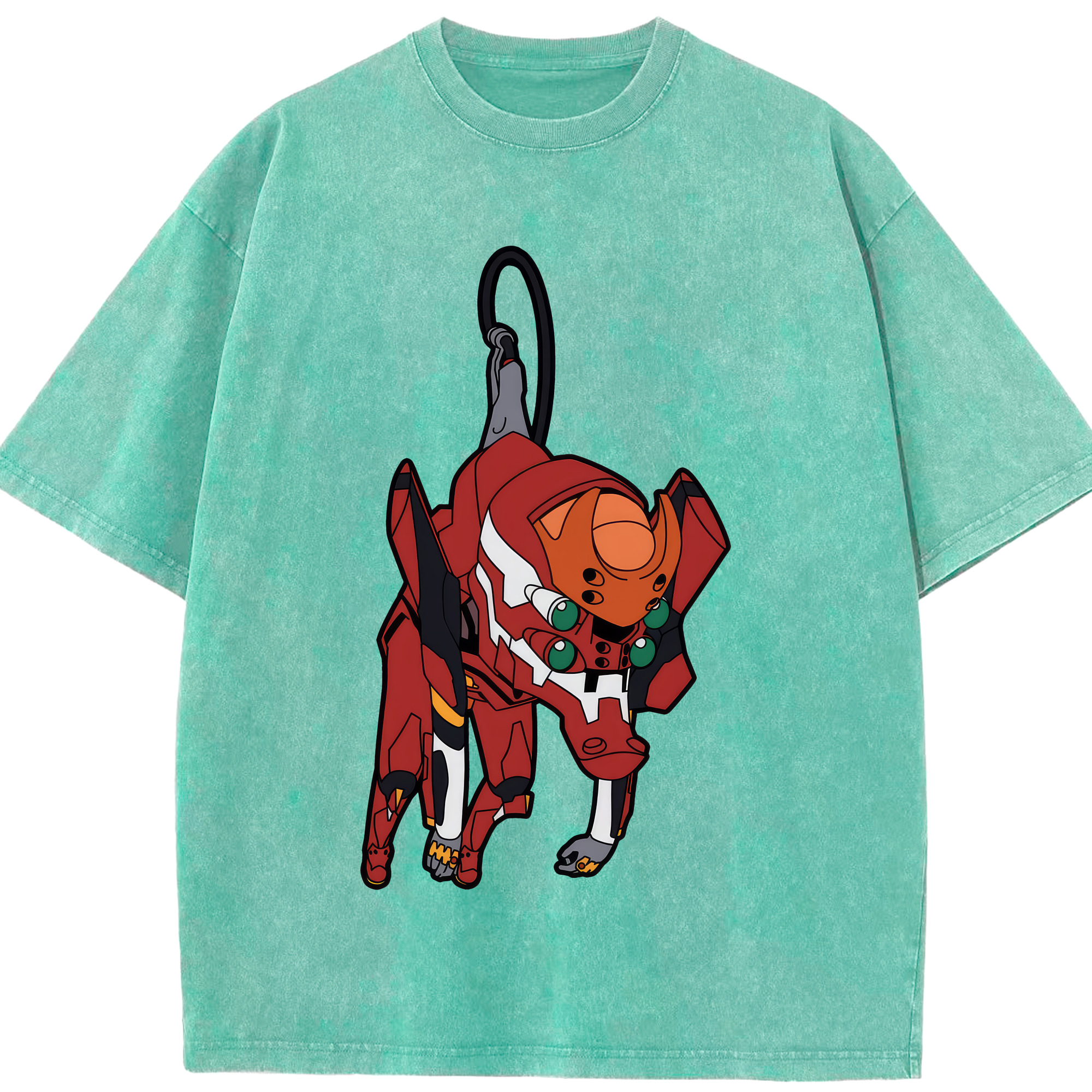 （画像用） EVA 新世紀エヴァンゲリオン 綿100% ヴィンテージ風 半袖Tシャツ（フロントプリント）